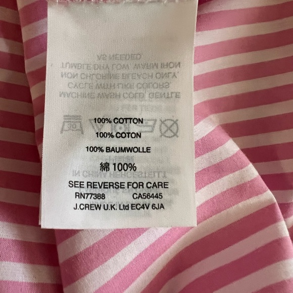 J. Crew Pink Striped Bell Sleeve Top / Tunic - Picture 9 of 9